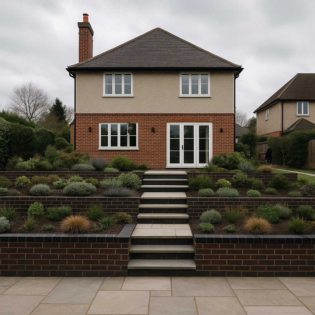 Retaining wall and terracing
